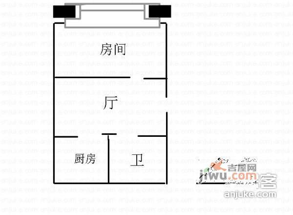 真光新村第八小区1室1厅1卫50㎡户型图