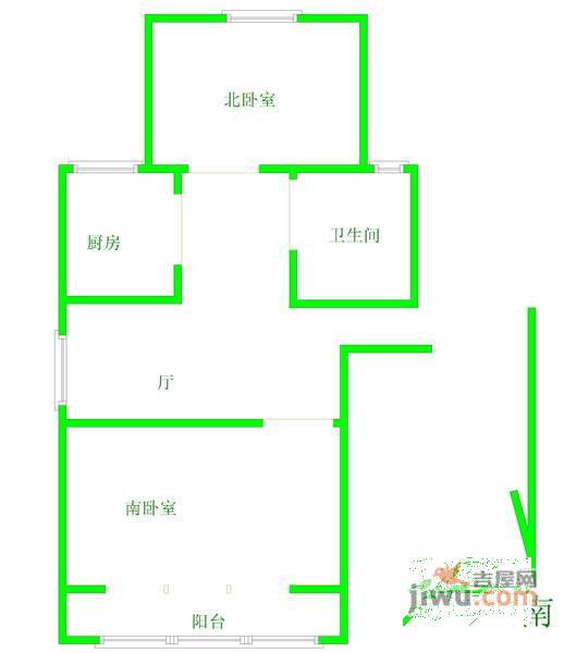 真光新村第七小区2室1厅1卫67㎡户型图