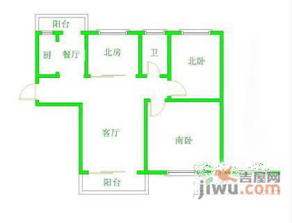 真光新村第七小区3室1厅1卫84㎡户型图