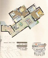 东方曼哈顿世纪豪庭3室2厅2卫210㎡户型图