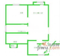 美林小城2室1厅1卫68㎡户型图