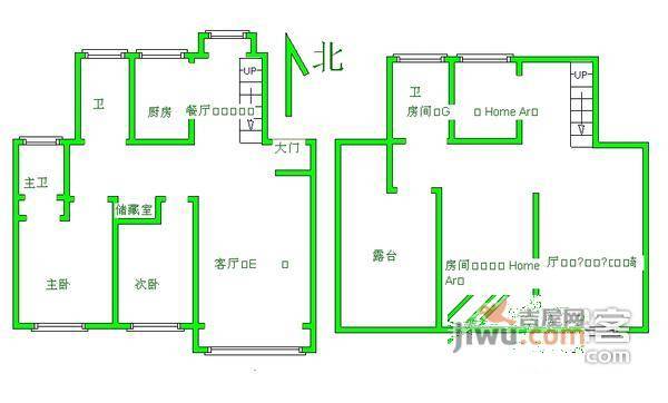 美林小城4室3厅2卫150㎡户型图