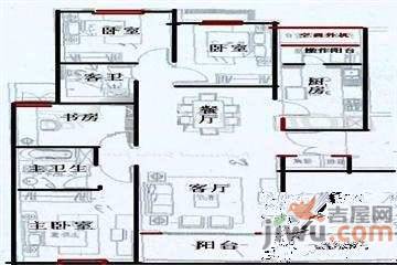 枫景苑4室2厅2卫218㎡户型图