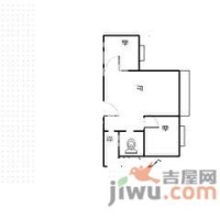 金鹤新城水岸金桥苑1室2厅1卫66㎡户型图