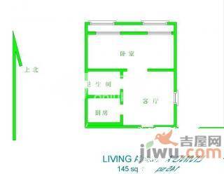 潍坊十村1室1厅1卫42㎡户型图