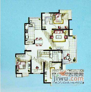 大华清水湾花园4室2厅2卫200㎡户型图