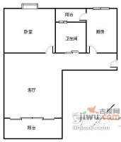 大华清水湾花园2室1厅1卫105㎡户型图