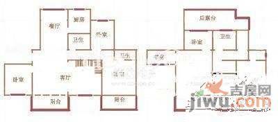 大华清水湾花园5室3厅3卫346㎡户型图