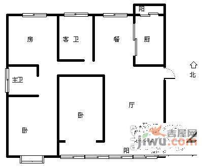 上海苏堤春晓名苑3室2厅2卫191㎡户型图