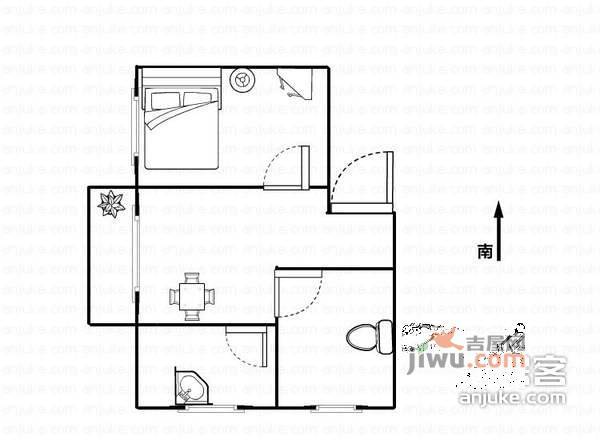 上海苏堤春晓名苑1室1厅1卫85㎡户型图