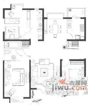 上海苏堤春晓名苑3室2厅2卫191㎡户型图