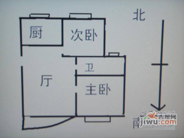 南方新村2室1厅1卫78㎡户型图