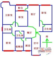 金汇豪庭4室2厅2卫248㎡户型图