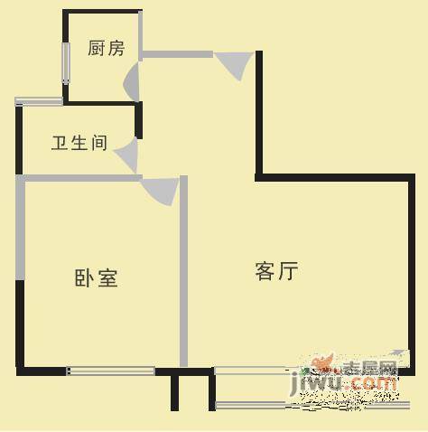 三和花园1室1厅1卫71㎡户型图