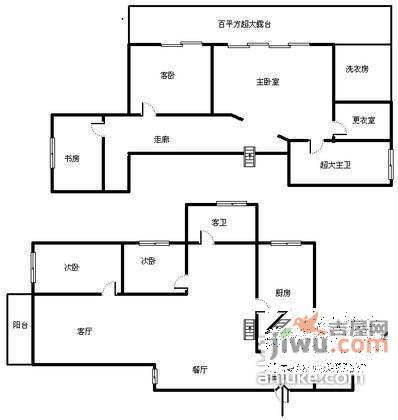 三和花园4室2厅3卫254㎡户型图