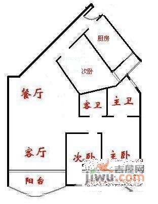 三和花园3室2厅2卫126㎡户型图