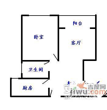 三和花园1室2厅1卫84㎡户型图