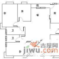 仁恒河滨花园3室2厅2卫246㎡户型图