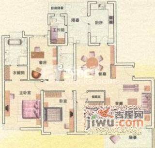 仁恒河滨花园5室3厅4卫466㎡户型图