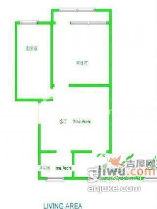 金鹤新城双佳翠庭2室1厅1卫76㎡户型图