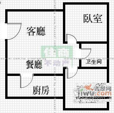 金鹤新城双佳翠庭2室1厅1卫76㎡户型图