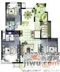 九城湖滨4室2厅2卫165㎡户型图