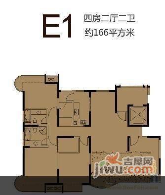 经纬阳光水岸家园4室2厅2卫166㎡户型图