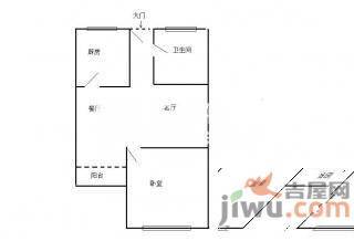 新湖明珠城1室2厅1卫89㎡户型图