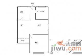 新湖明珠城1室1厅1卫67㎡户型图