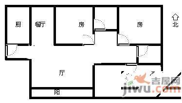 新湖明珠城3室2厅1卫130㎡户型图