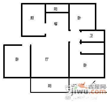 绿地世纪城二期3室2厅2卫146㎡户型图