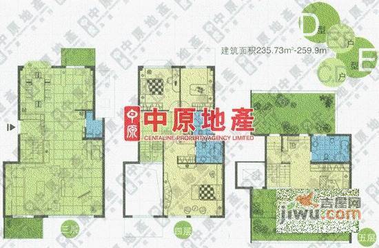 春天花园5室3厅4卫户型图