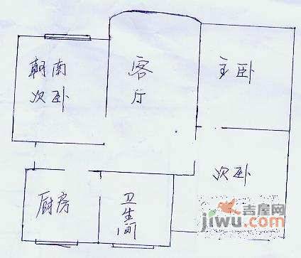 永灵小区3室2厅1卫106㎡户型图