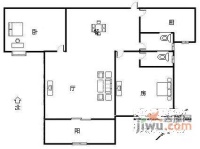 锦绿新城2室2厅2卫102㎡户型图