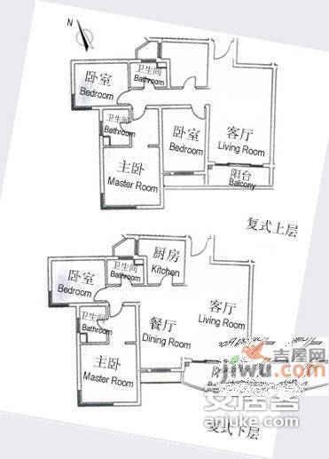 仁恒滨江园5室2厅3卫327㎡户型图