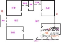 嘉悦天地3室2厅1卫141㎡户型图