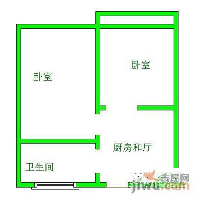 潍坊九村2室1厅1卫70㎡户型图