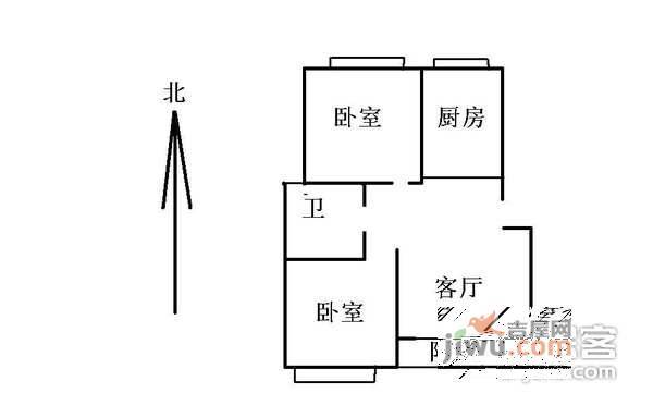 欧风家园2室1厅1卫81㎡户型图