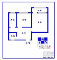 四和花园2室0厅1卫52㎡户型图