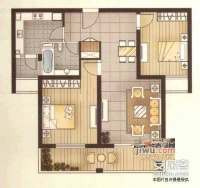 中星恬园2室2厅1卫108㎡户型图