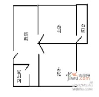 香榭丽花园2室2厅1卫户型图