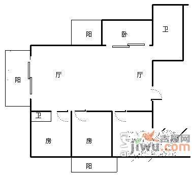 盛世年华3室2厅2卫161㎡户型图