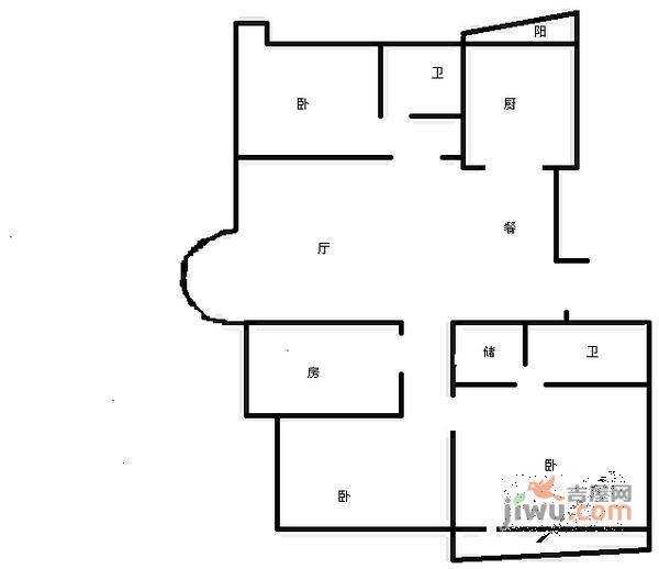 爱家亚洲花园4室2厅2卫146㎡户型图