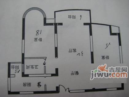 中福公寓2室2厅1卫户型图