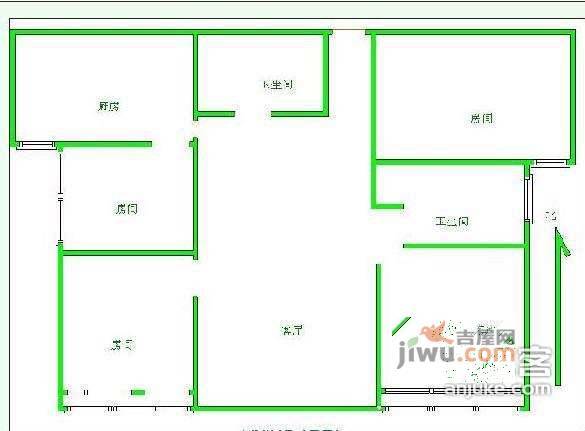 志豪公寓4室2厅2卫141㎡户型图