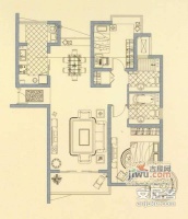 锦绣满堂花园北区2室2厅2卫116㎡户型图