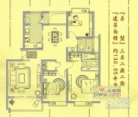 锦绣满堂花园北区3室2厅2卫163㎡户型图