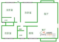 国地公寓3室2厅2卫142㎡户型图