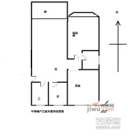 国地公寓2室2厅1卫109㎡户型图