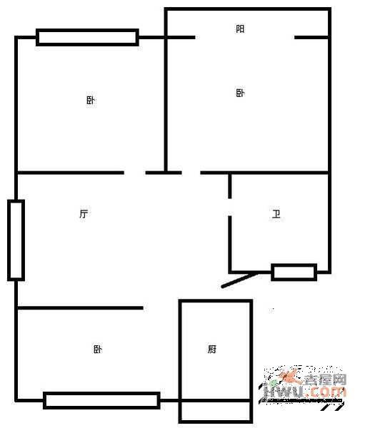 峨海小区3室1厅1卫101㎡户型图
